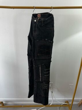 Pelle Pelle Black Patchwork Jeans